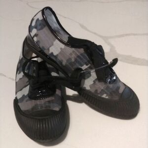 Patrizia camo mesh sneakers black gray multicolor‎ 38/7.5